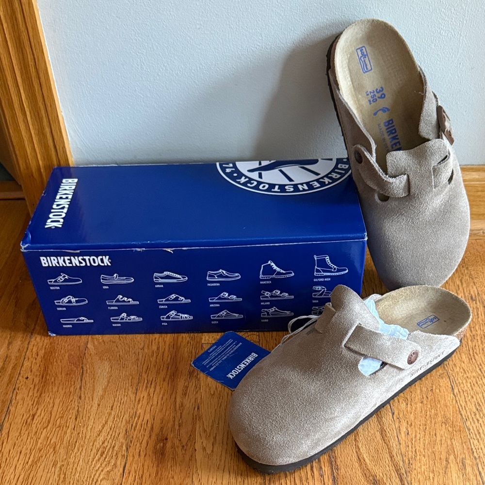 Birkenstock Boston Unisex Clogs Taupe 39